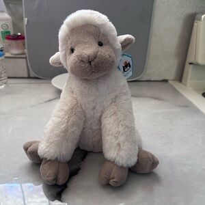 Jellycat Cream and Brown Stuffed Lamb